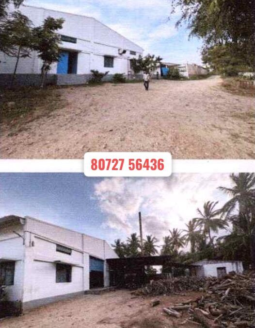 1.48 Acres Land with ACC Sheet Shed Building Sale in 15 Velampalayam – Tiruppur